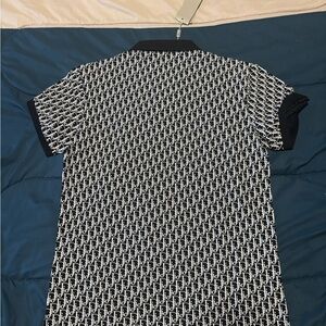 Dior Black and White Logo Polo Shirt